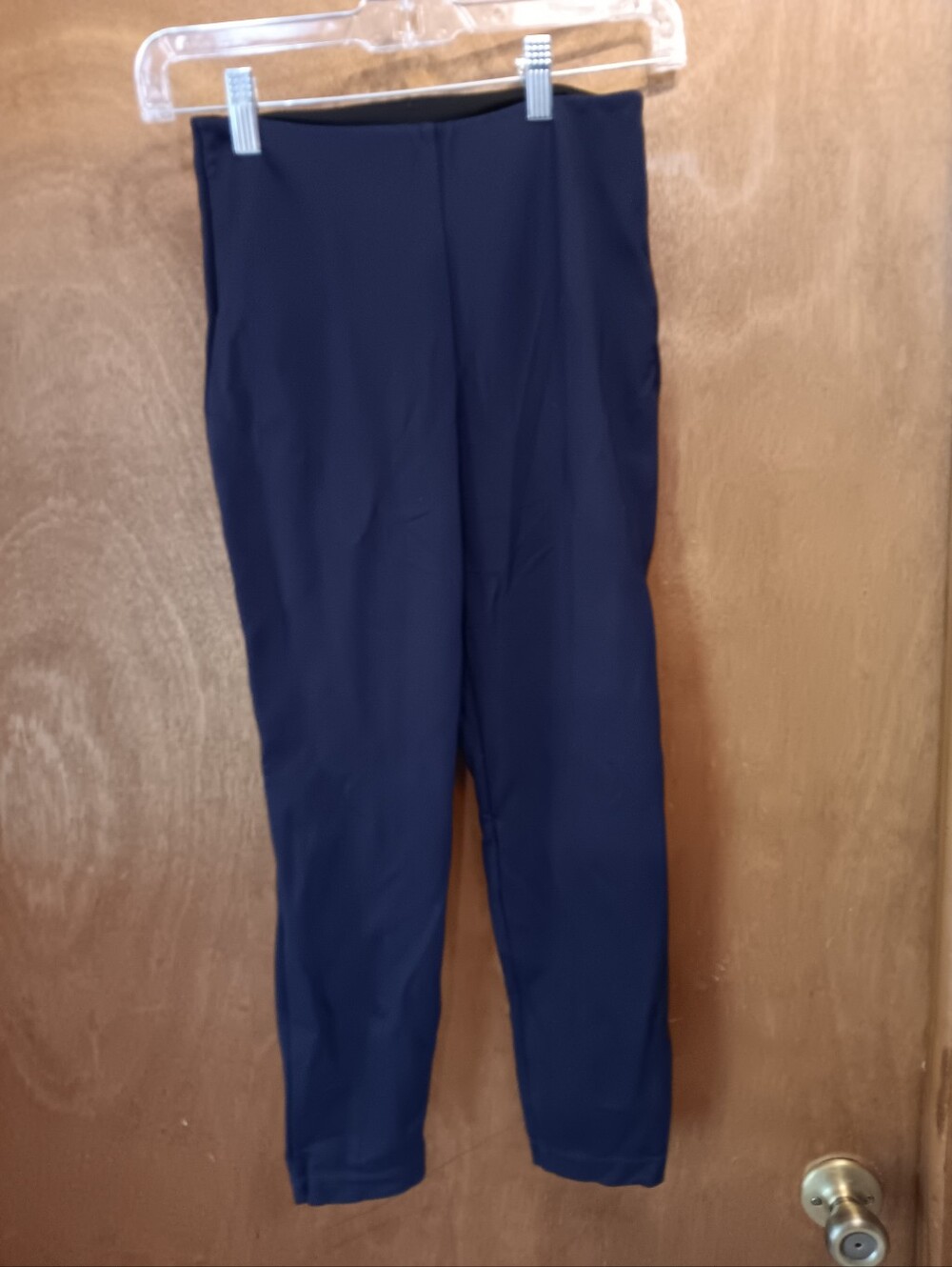 Lysse Navy Blue Slim Leg Bottoms
